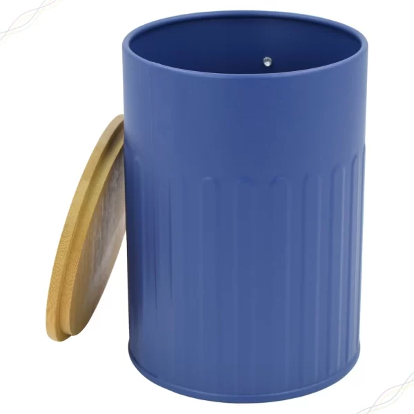 Pote Latas de Mantimento em Metal e Tampa Bambu Decora Cozinha Café 1,3 litros - Image 2