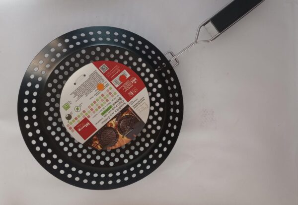 Grelha Churrasco Redonda Antiaderente 31cm Panela Com Cabo