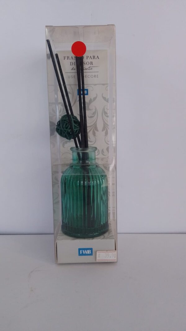 Frasco para difusor de ambiente de vidro com vareta decorada - Image 2