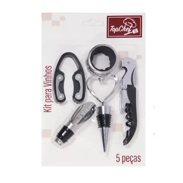 Kit para Vinho com 4 Peças Top Chef