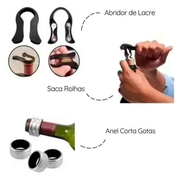 Kit para Vinho com 4 Peças Top Chef - Image 4