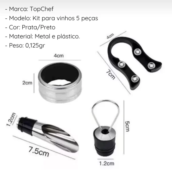 Kit para Vinho com 4 Peças Top Chef - Image 3