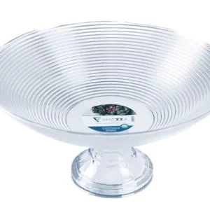 Centro de Mesa Vitazza Espiral com Pé de Vidro - 26x13cm