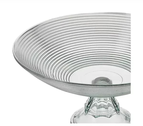 Centro de Mesa Vitazza Espiral com Pé de Vidro - 26x13cm - Image 3